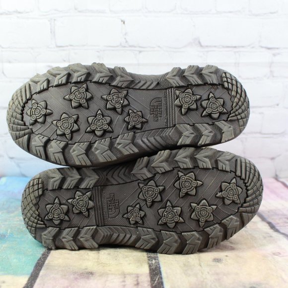 The North Face Girls Heat Seeker Brown Leather Faux Fur Winter Snow Boots Size 4 - Picture 9 of 9